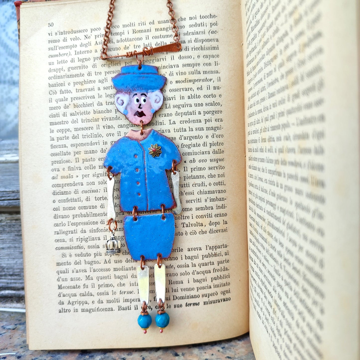 Collana REGINA ELISABETTA azzurra
