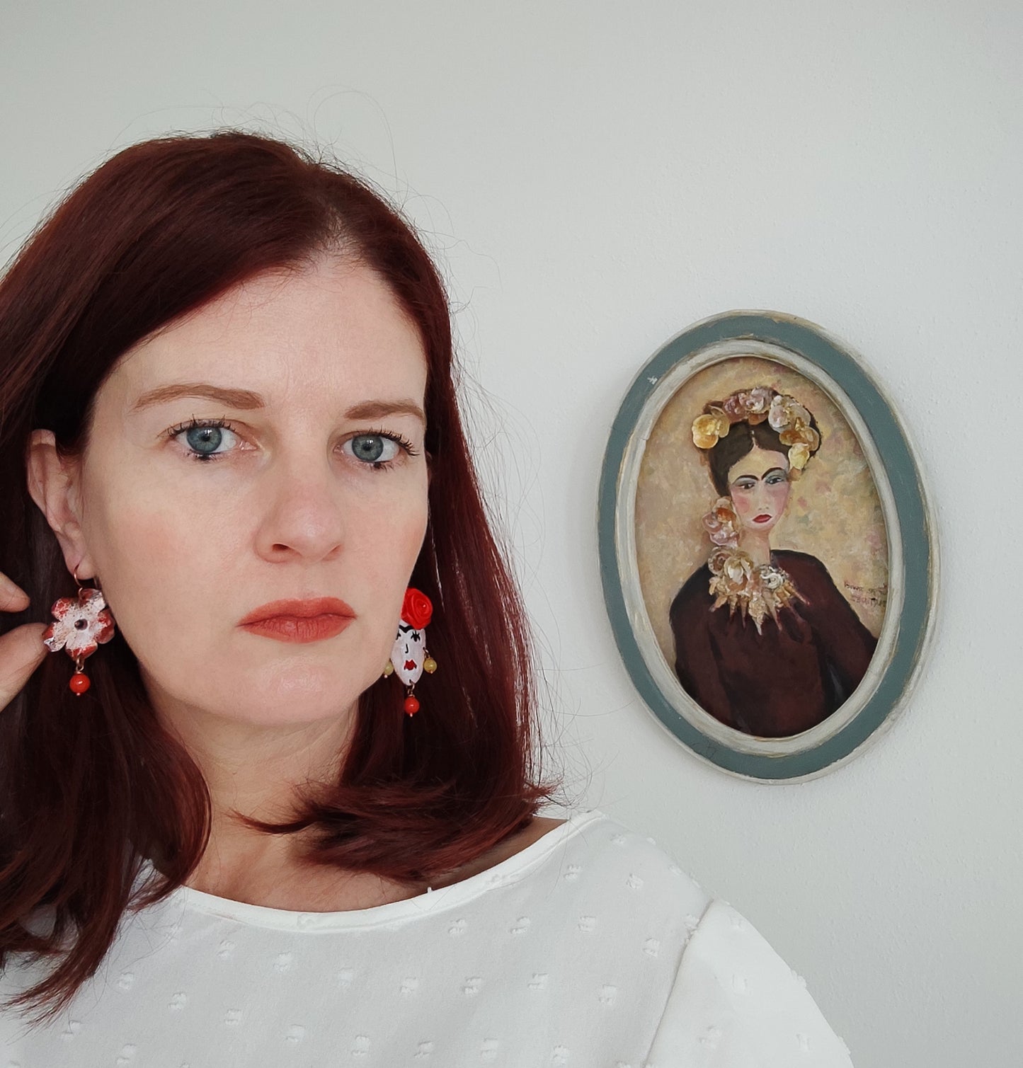 Orecchini FRIDA KAHLO rossi