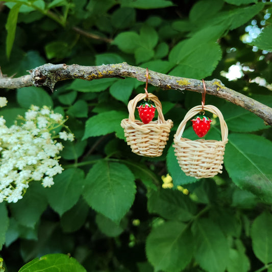 Orecchini CESTINI fragole