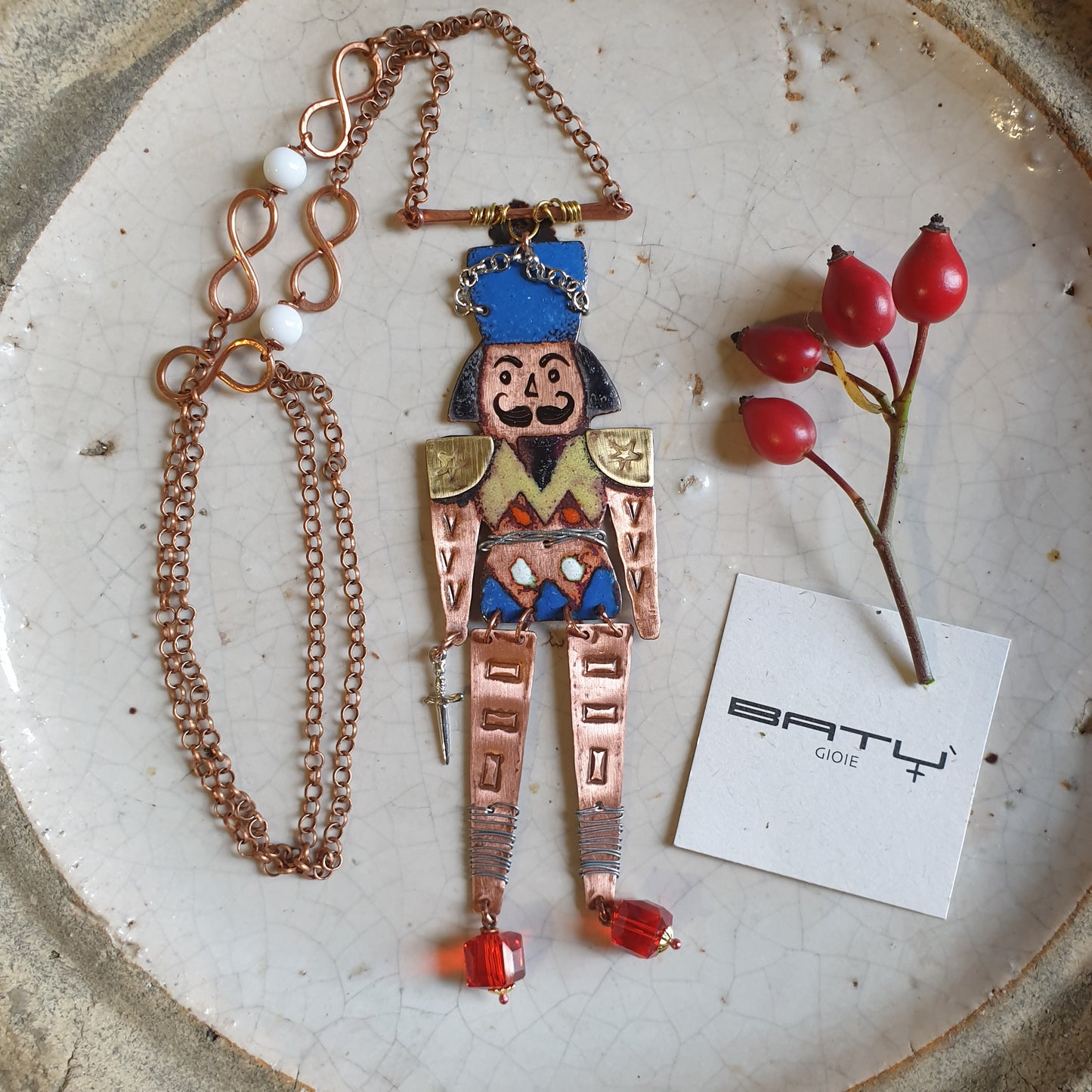 Collana SCHIACCIANOCI BLU