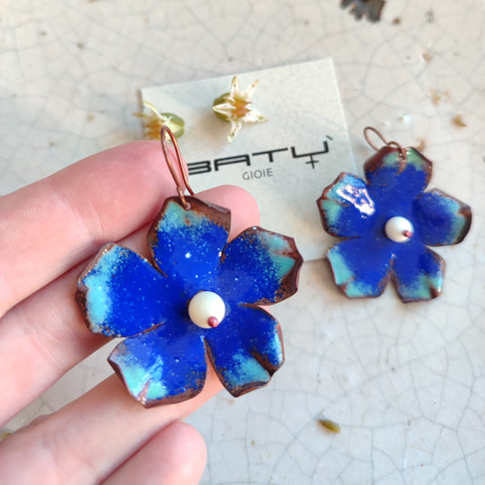 Orecchini FIORE BLU