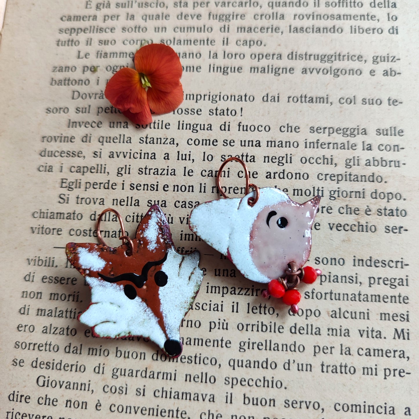 Orecchini PINOCCHIO e VOLPE testa