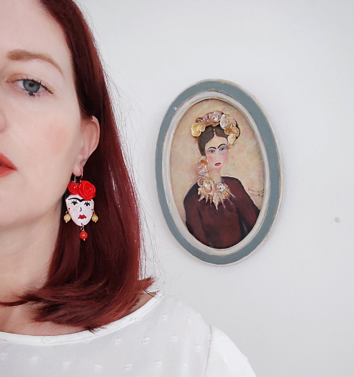 Orecchini FRIDA KAHLO rossi