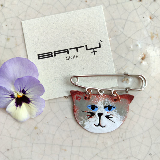 SPILLA GATTO Bianco e Grigio