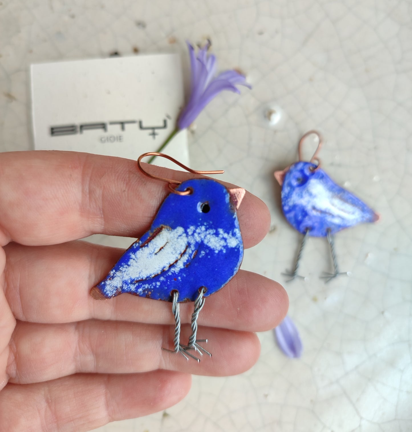 Orecchini UCCELLINI azzurri